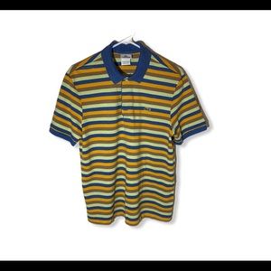Lacoste striped short sleeve polo size 5